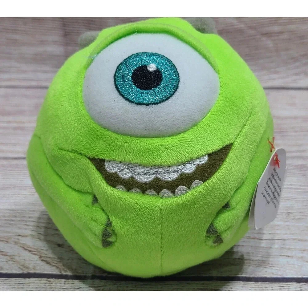 TY Monsters University Plush Mike Wazowski Monster Stuffed Toy Green 4.5" 2013